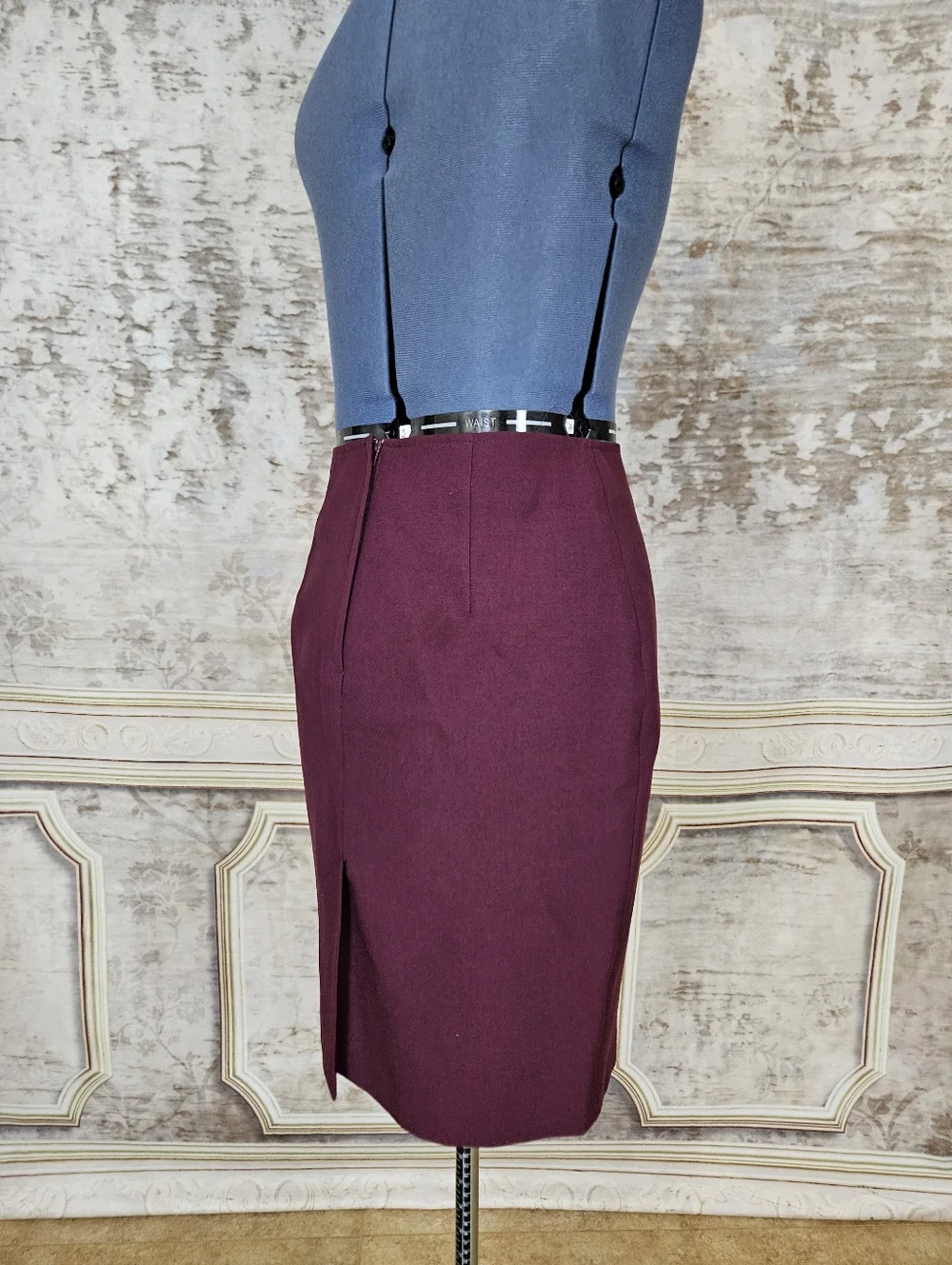 Vintage XOXO Skirt Y2K Plum Purple Mid Rise Pencil Skirt S 90s Office Secretary